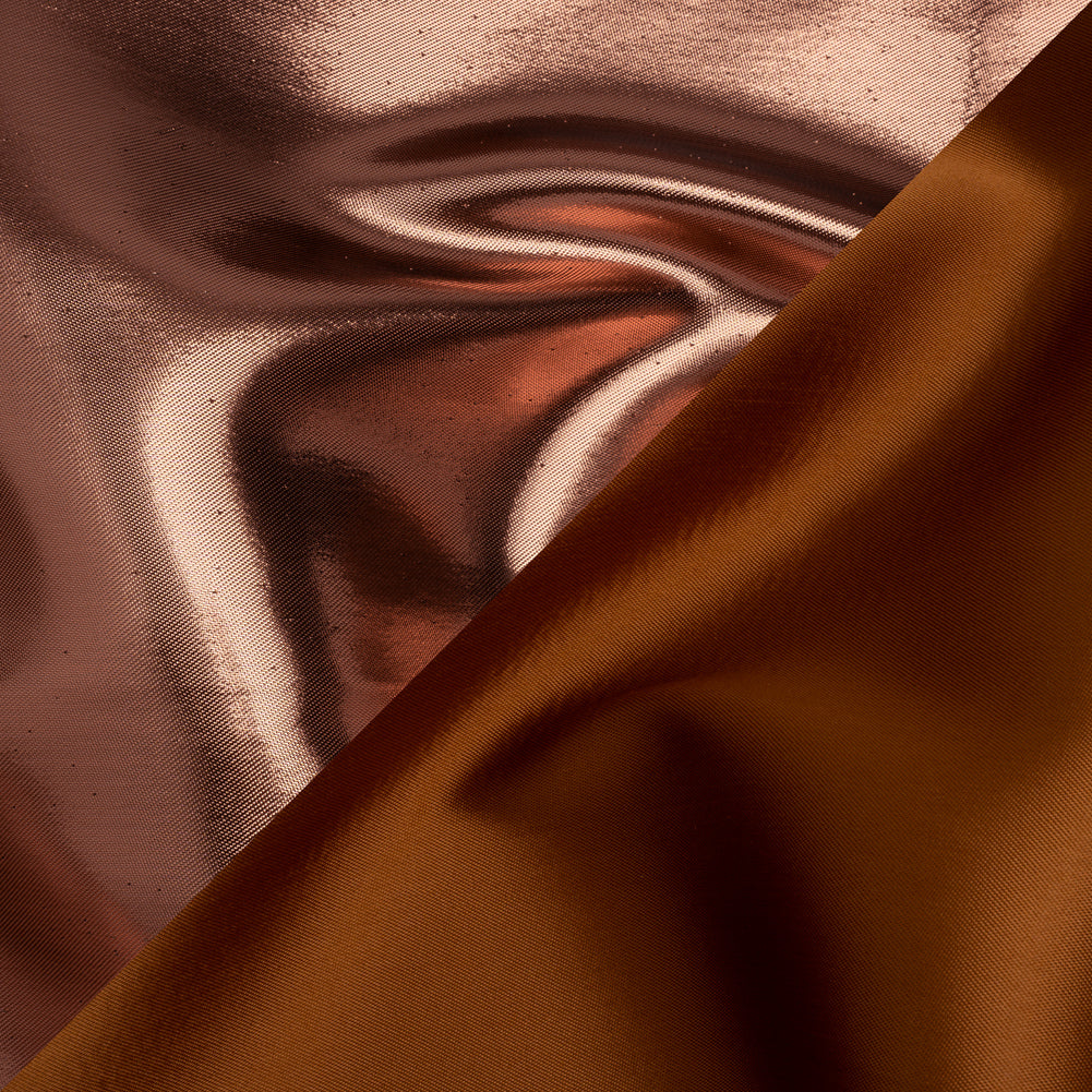 Double Faced Lame Mikado - Burnt Orange - Sara Collection