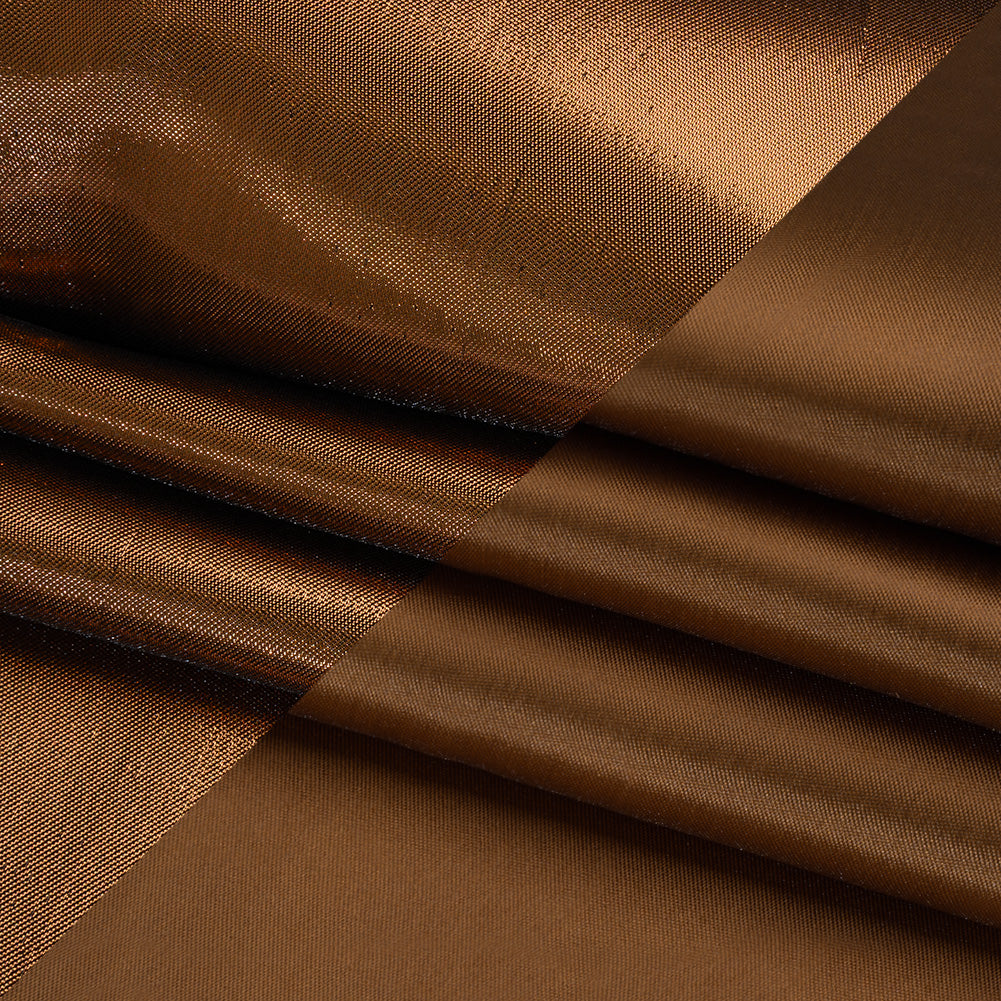 Double Faced Lame Mikado - Chocolate Brown - Sara Collection