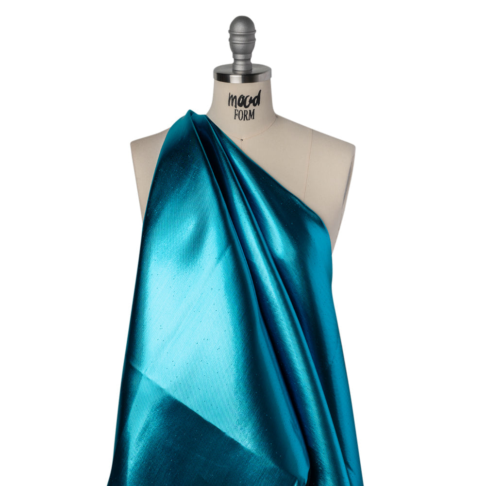 Double Faced Lame Mikado - Dark Blue - Sara Collection