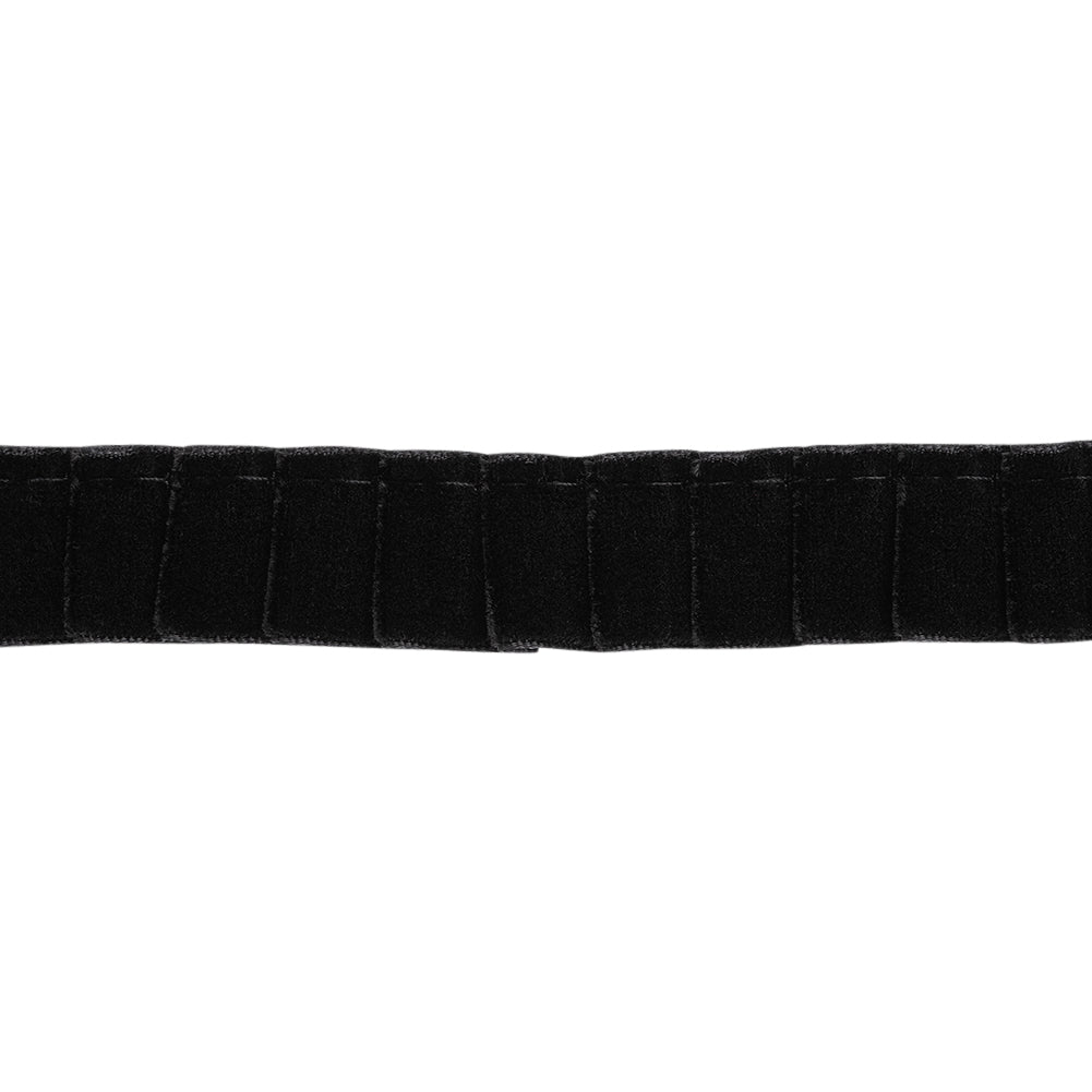 Yaya Han Pleated Velveteen Ribbon Trim - Black, 1" - Cosplay Collection