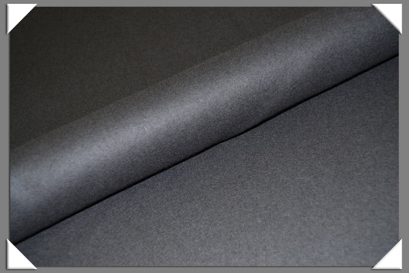 Dark Grey Wool Nylon Melton Fabric - Dark Grey, Melton Fabric, 58/60" Width