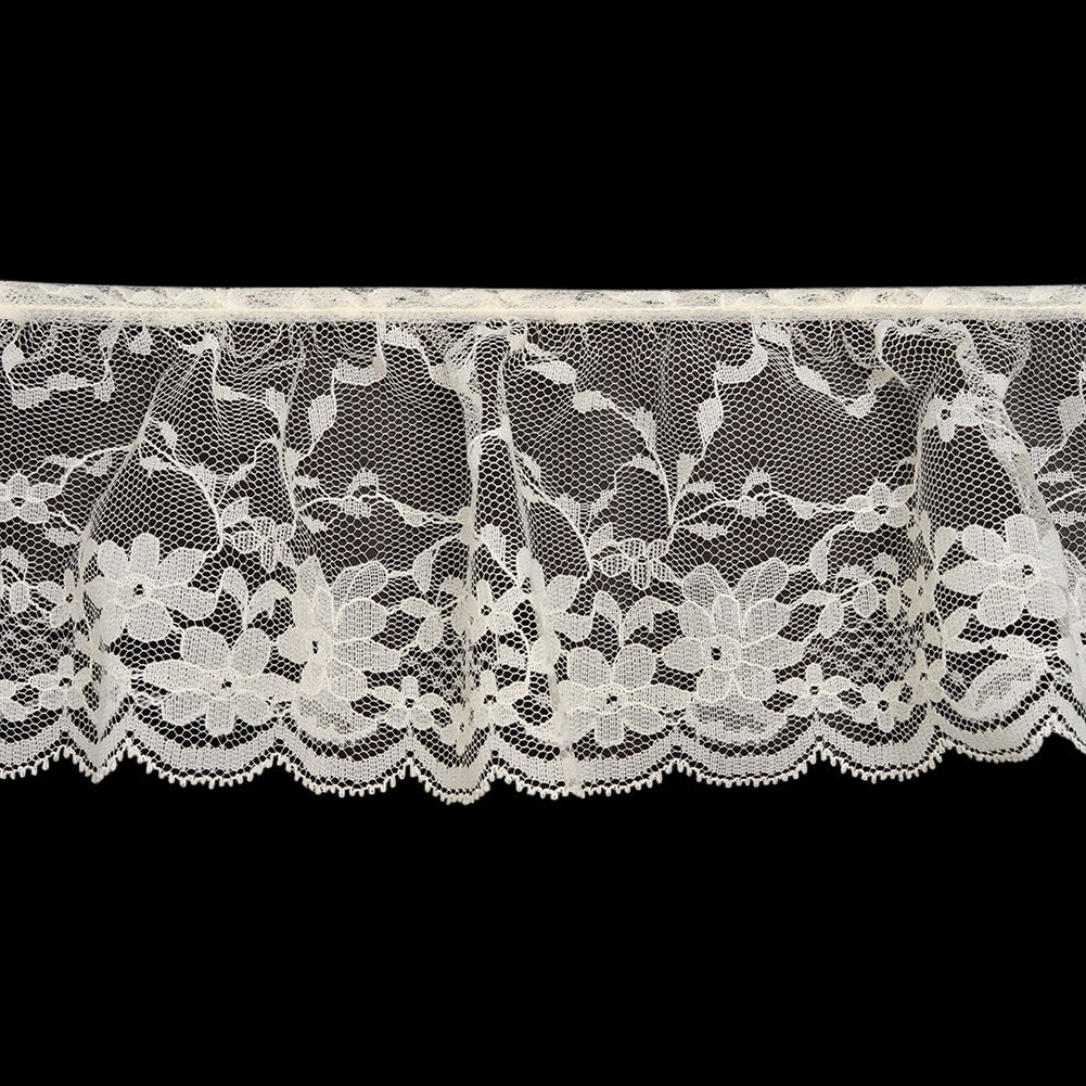 Yaya Han Ruffled Lace Trim - Champagne Floral, 3.5" - Cosplay Collection