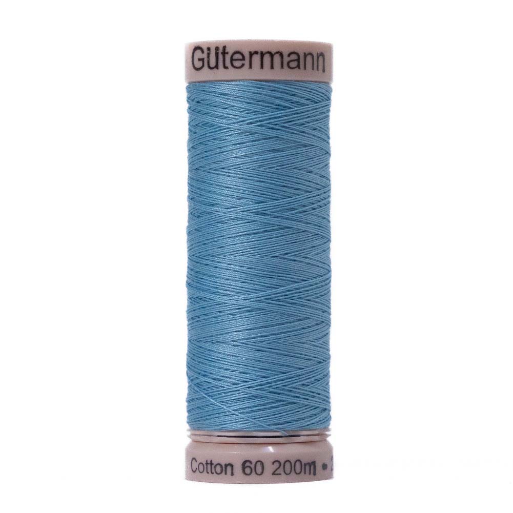 Gutermann 60 Wt Natural Cotton Thread 200m - 7310 Light Sky Blue