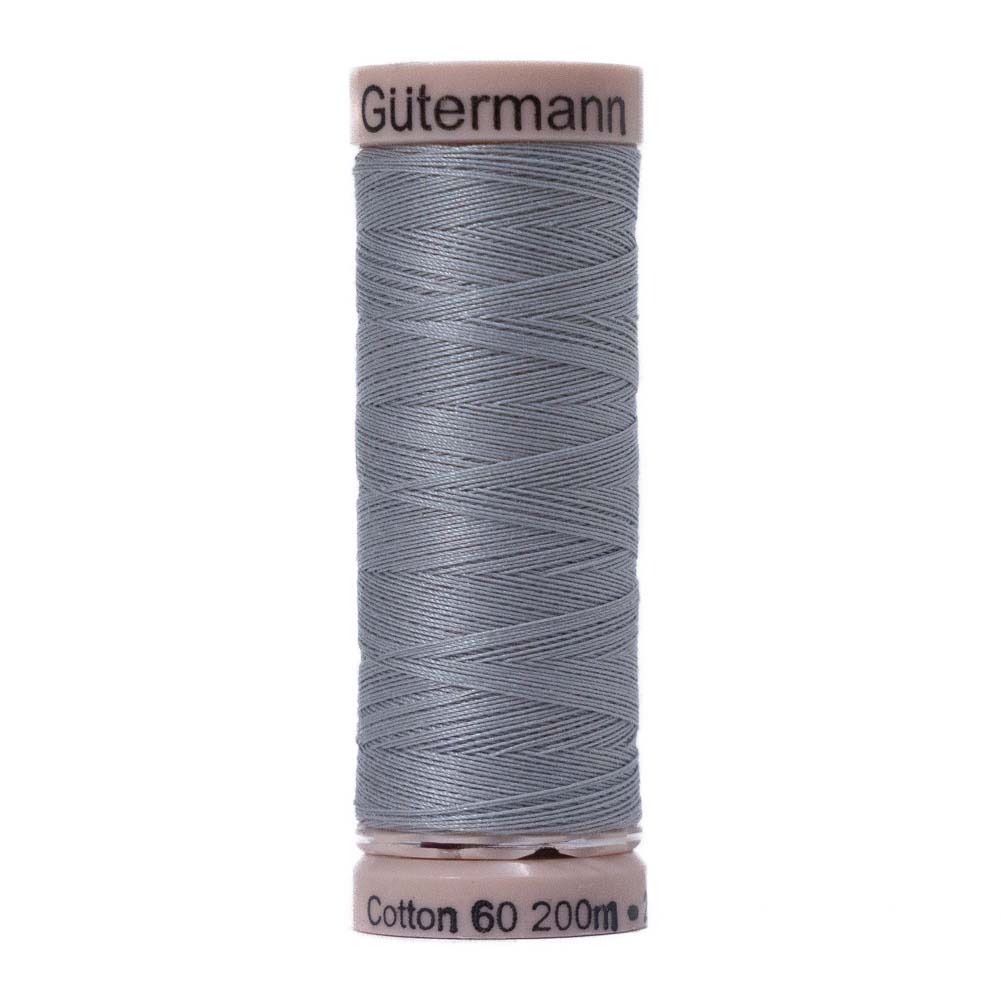 Gutermann 60 Wt Natural Cotton Thread 200m - 9150 Pro Cool Grey