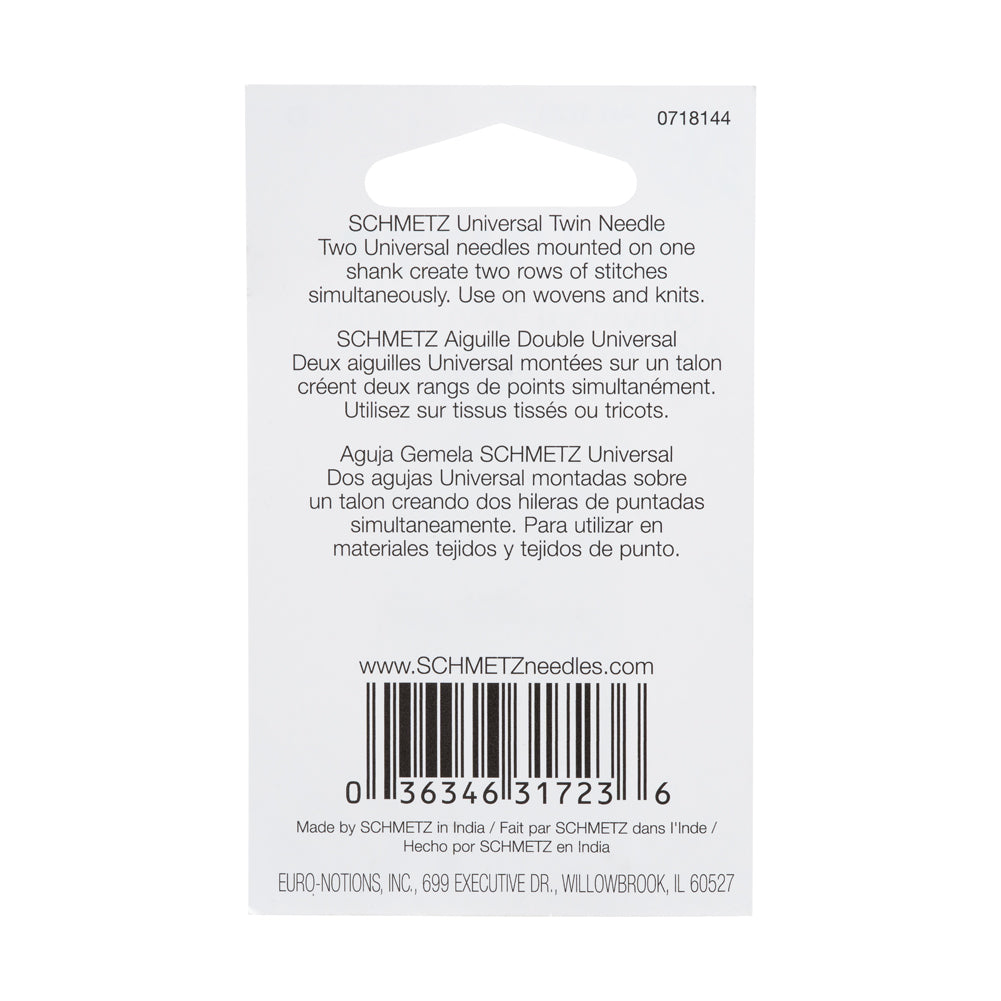 Schmetz Universal Twin Machine Needle - 2.5/80 - 1 ct