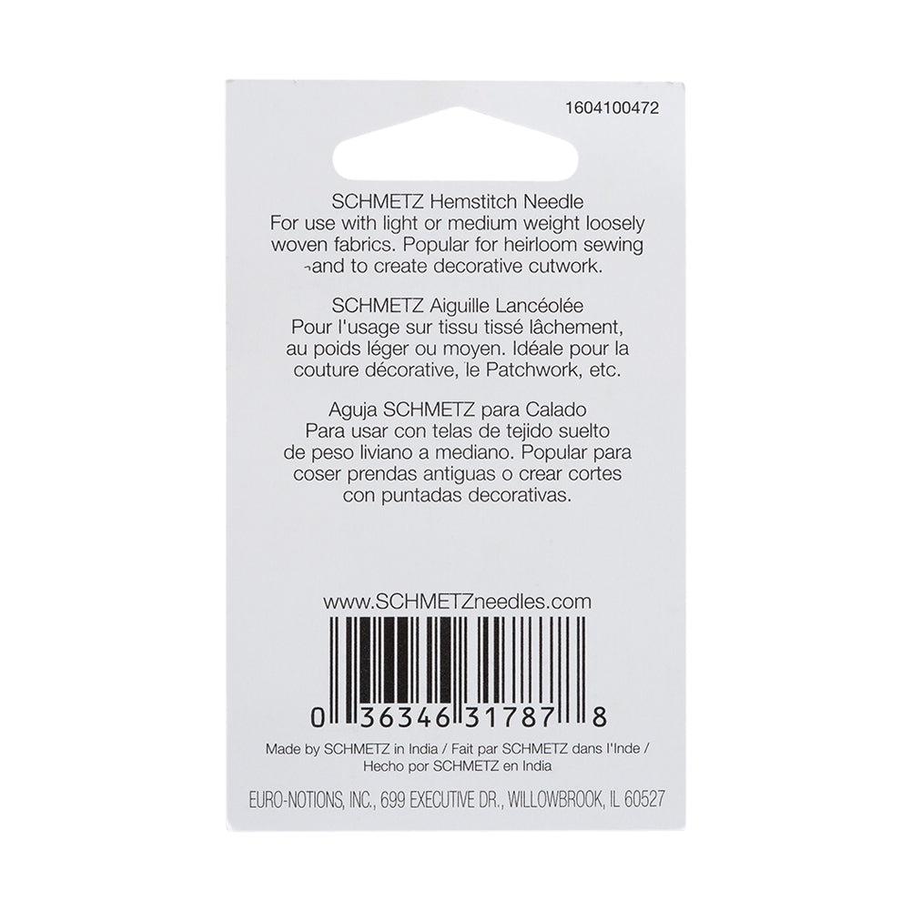 Schmetz Hemstitch/Wing Machine Needle - 120/19 - 1 ct