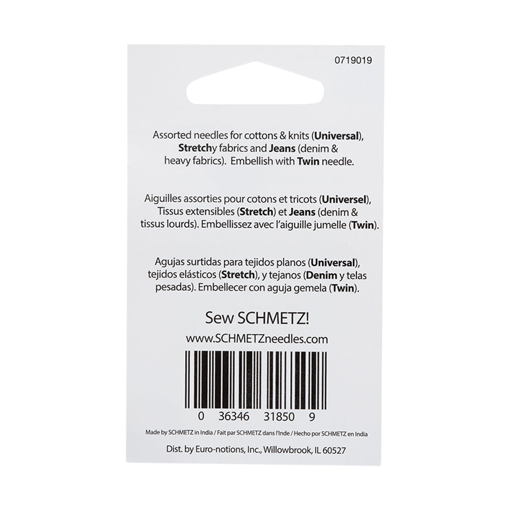 Schmetz Costume Pack Machine Needles - Assorted Sizes and Types - 9 ct