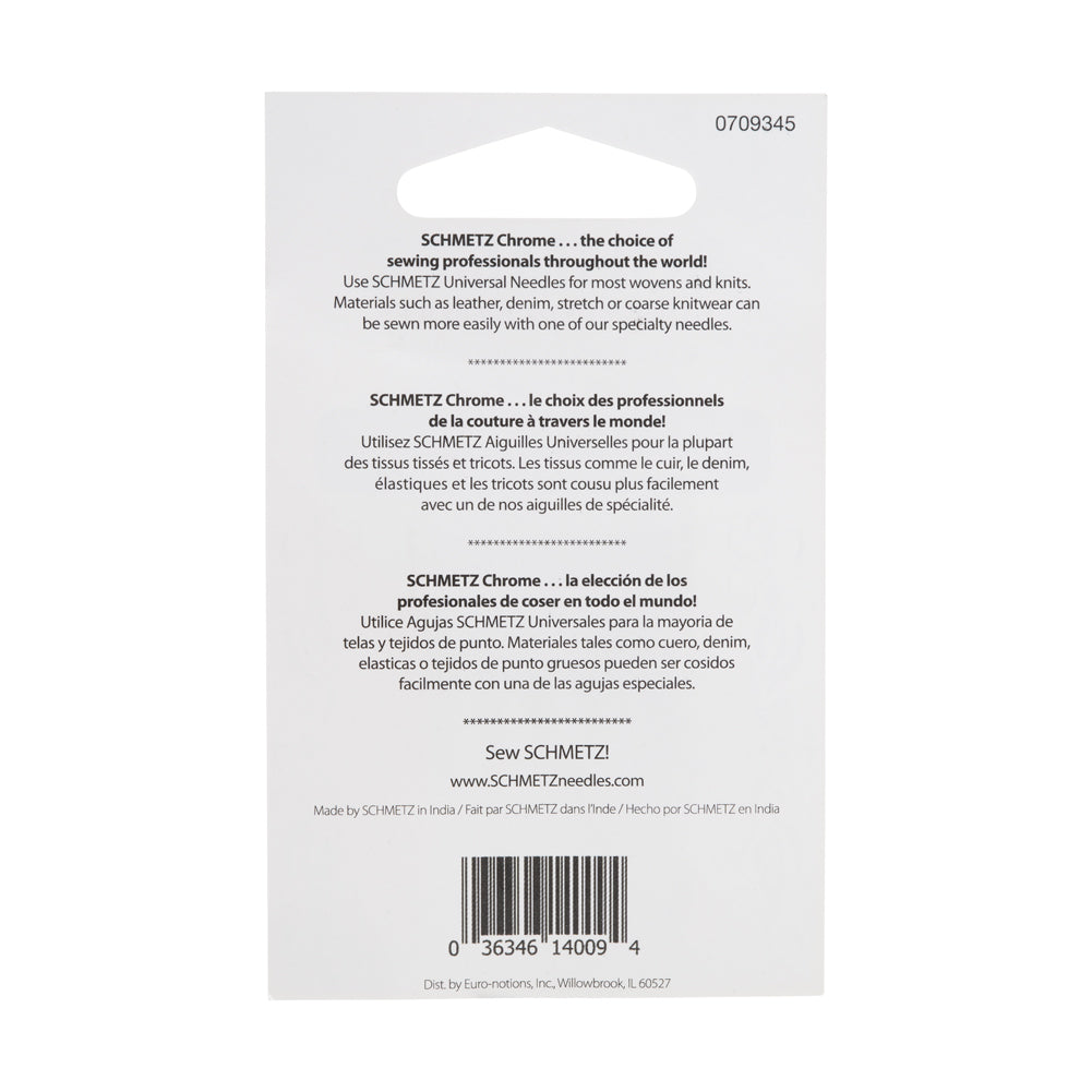 Schmetz Chrome Universal Machine Needles - 80/12 - 5 ct
