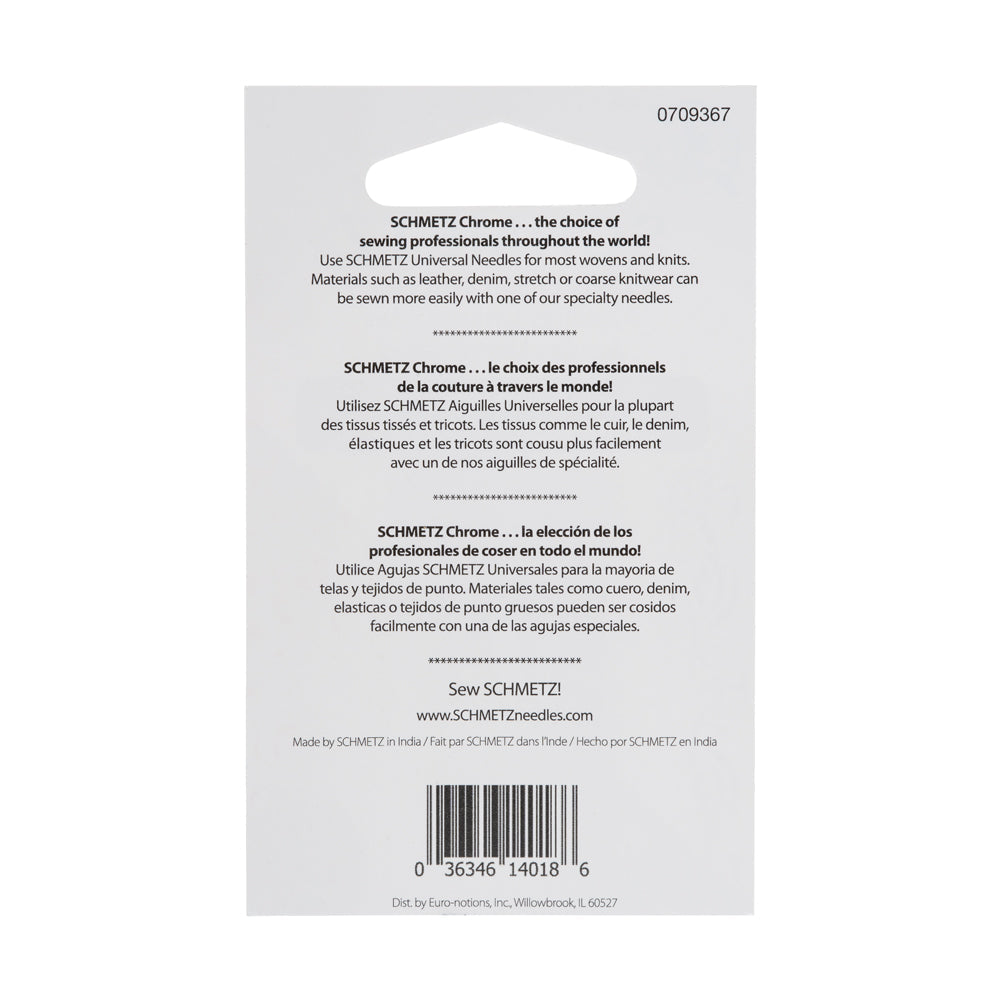 Schmetz Chrome Universal Machine Needles - 100/16 - 5 ct
