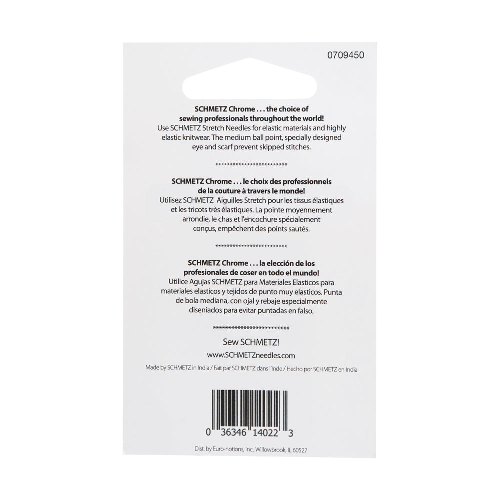 Schmetz Chrome Stretch Machine Needles - 75/11 - 5 ct