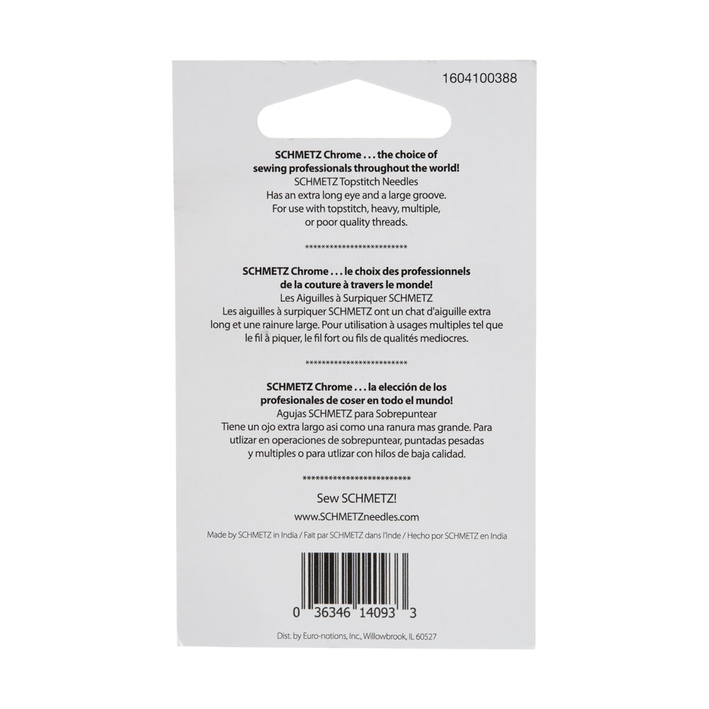 Schmetz Chrome Topstitch Machine Needles - 90/14 - 5 ct