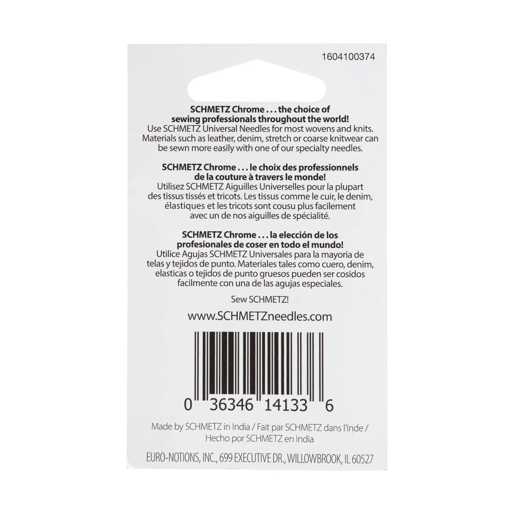Schmetz Chrome Universal Machine Needles - 80/12 - 10 ct