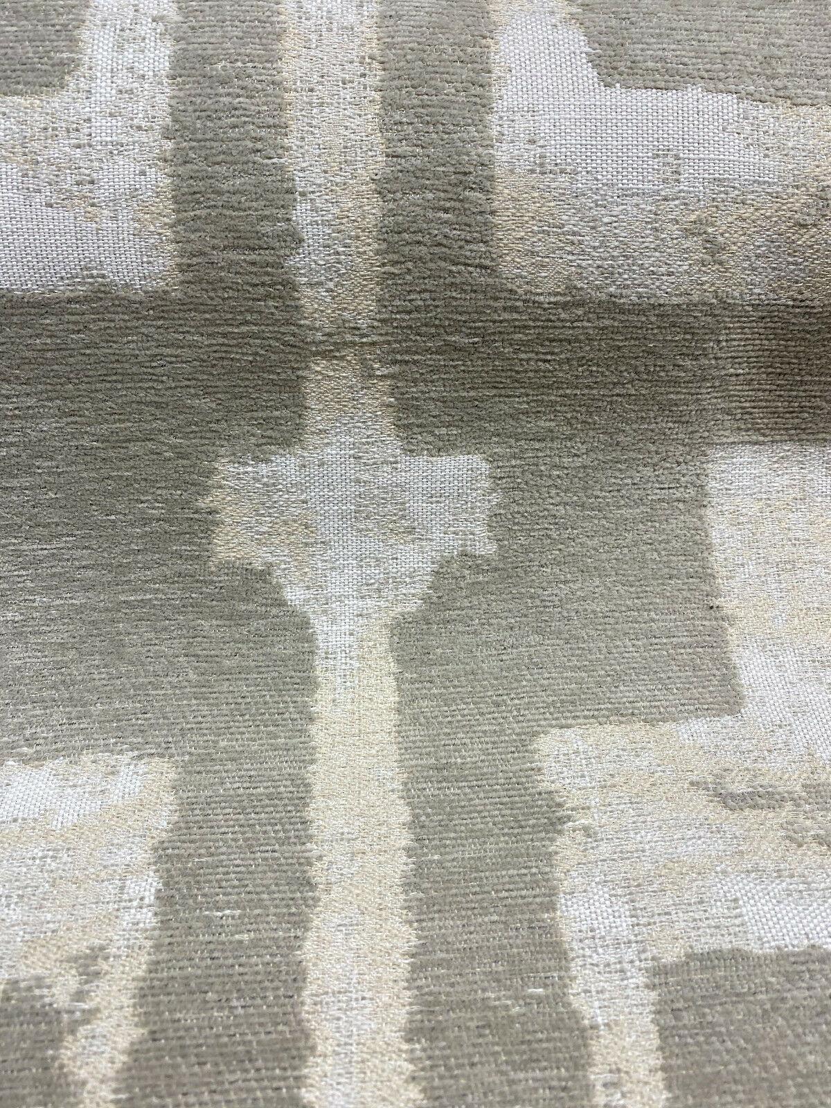Tribal Text Styles Chenille Upholstery Fabric - Natural Beige Tribal Pattern, 57" Width (By The Yard)