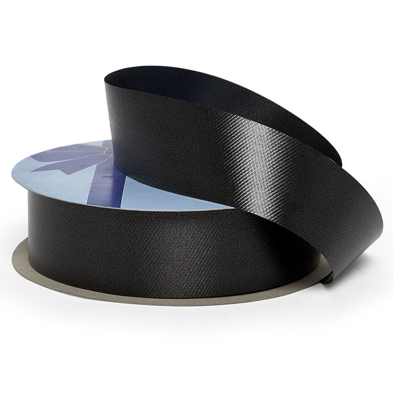 1-7/16" Embossed Poly Ribbon 1 7/16 '' X 100 yd Black Color 1 / roll