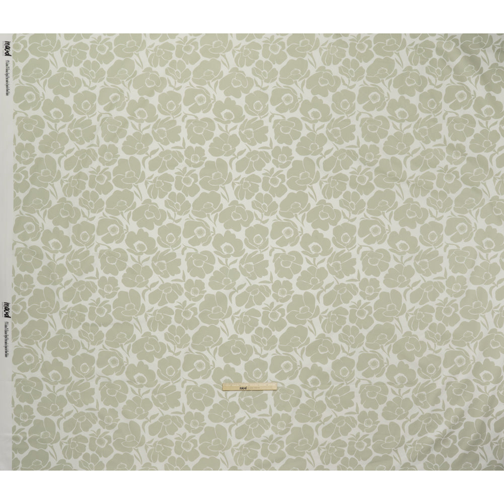Brushed Cotton Woven - Cream and Beige Simple Poppies - Mood Exclusive Poppy Impressions Print