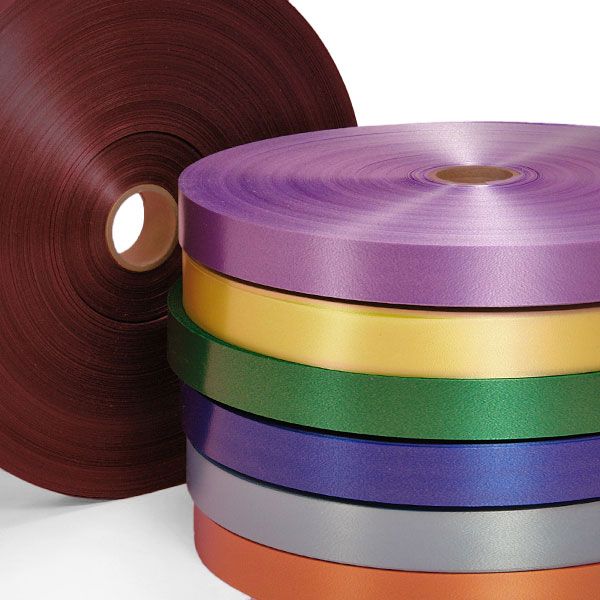 Satin Finish Poly Ribbon 3/4 '' X 250 yd Orange Color