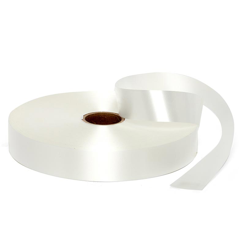 Satin Finish Poly Ribbon 3/4 '' X 250 yd White Color