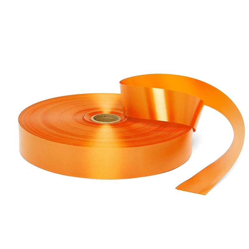 Satin Finish Poly Ribbon 3/4 '' X 250 yd Orange Color