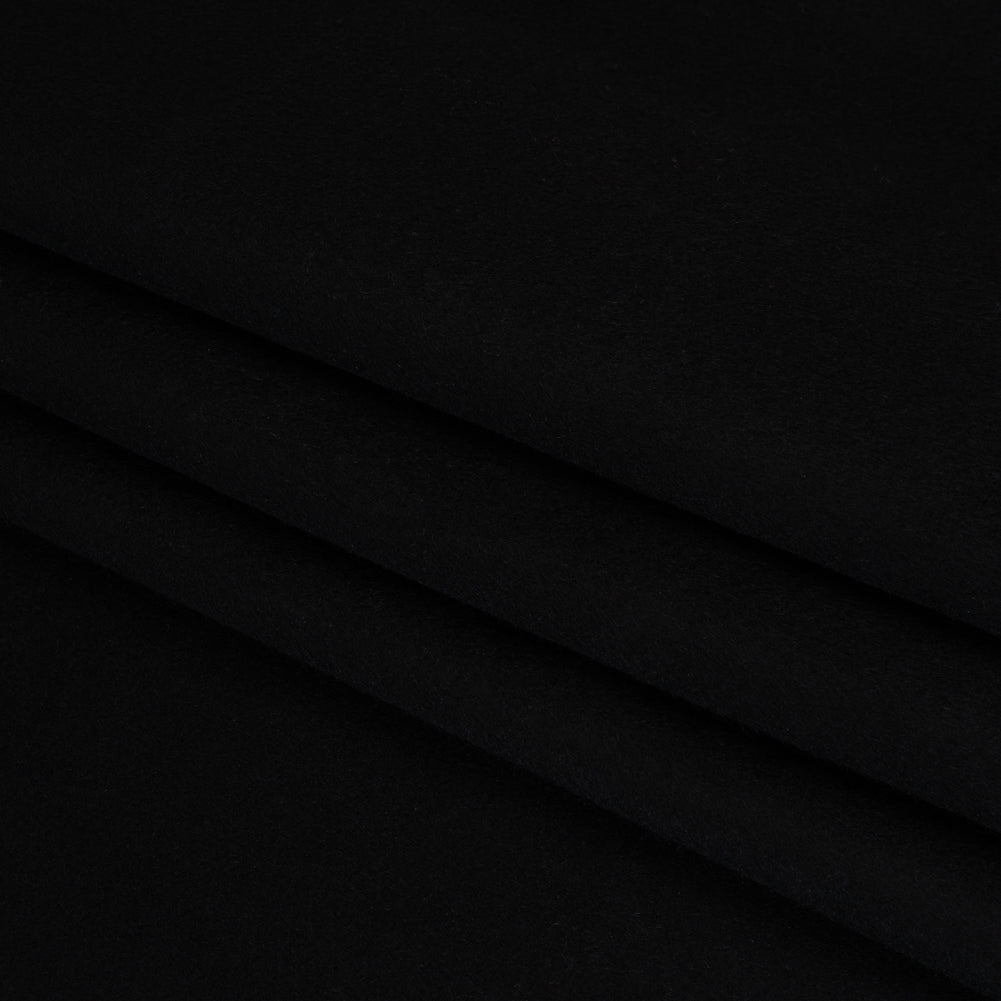 Brushed Wool Blend Coating - Black - Deadstock