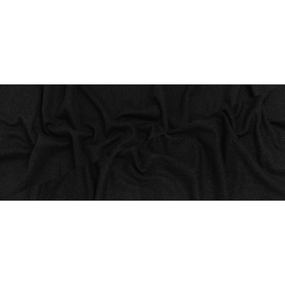 Brushed Wool Herringbone Twill Double Faced Coating - Heathered Charcoal - Deadstock