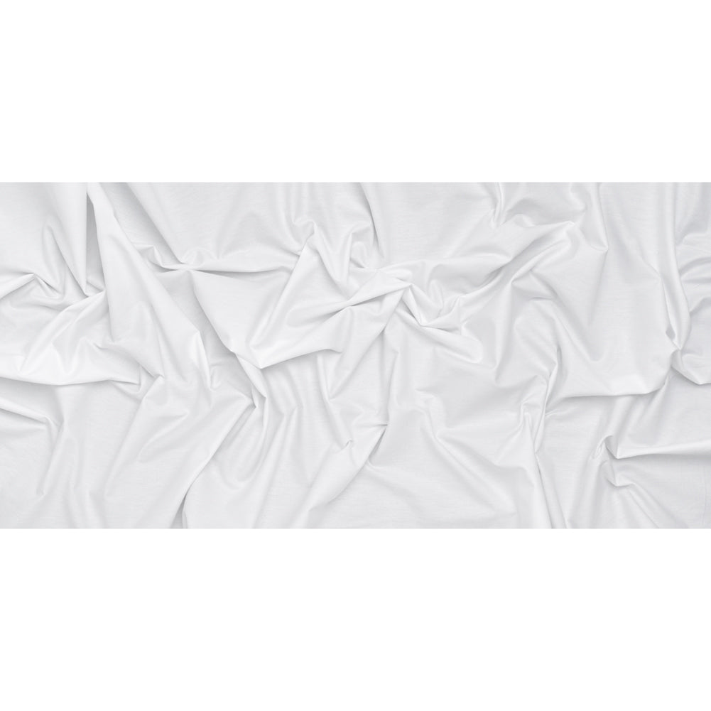 Crisp Cotton Oxford Shirting - White - Deadstock