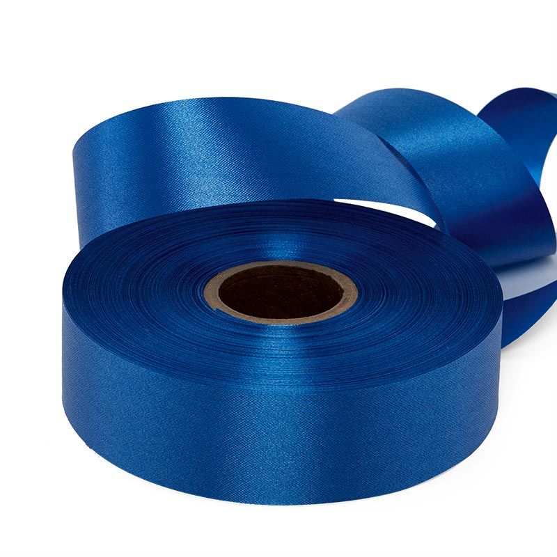 Embossed Floral Poly Ribbon – Royal Blue, 1 7/16'' x 100 yd (1 Roll)