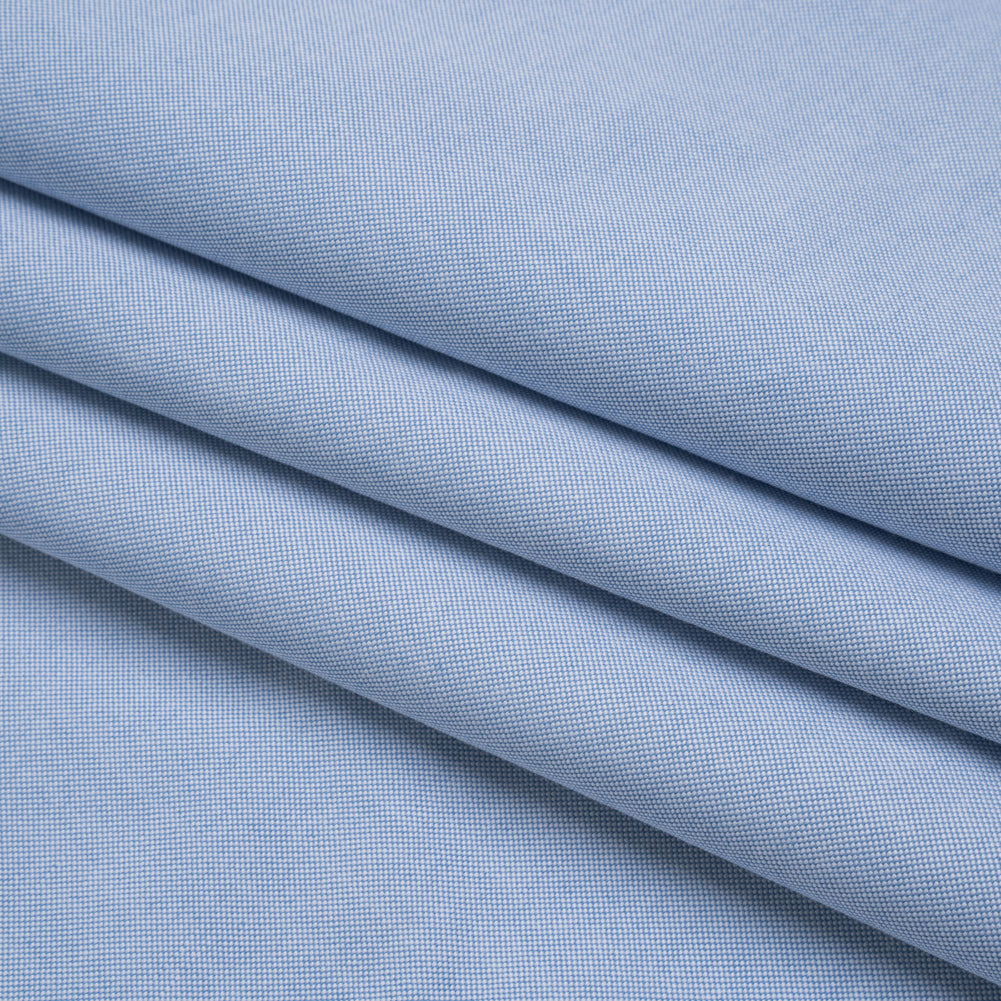 Cotton Oxford Shirting - Baby Blue - Deadstock