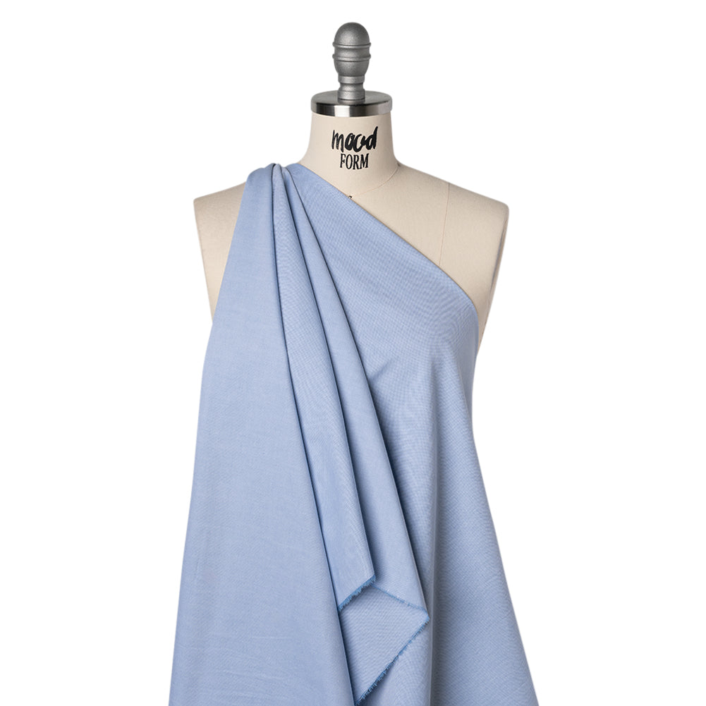 Cotton Oxford Shirting - Baby Blue - Deadstock
