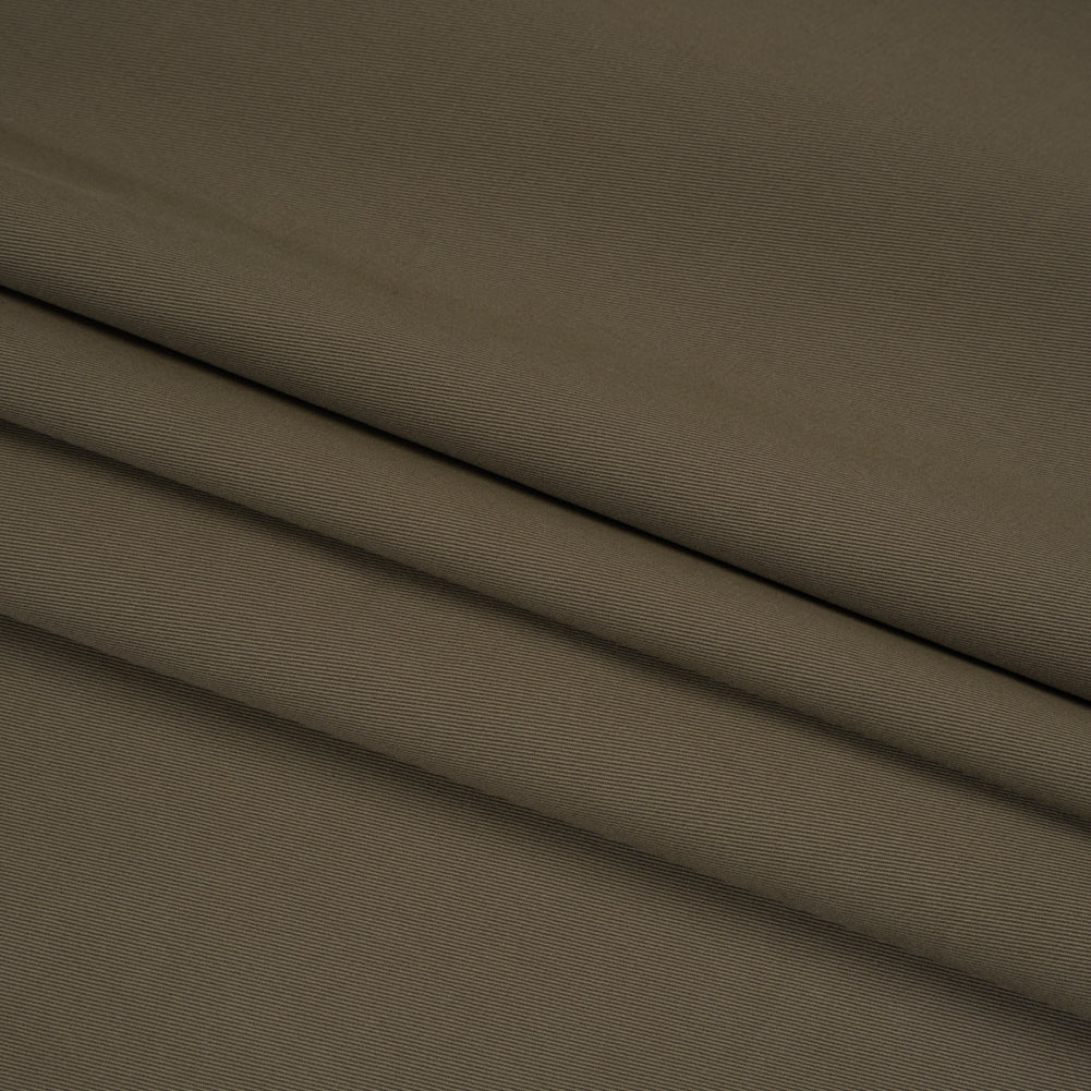 Stretch Cotton and Cashmere Twill Made in Italy - Army Green - Deadstock