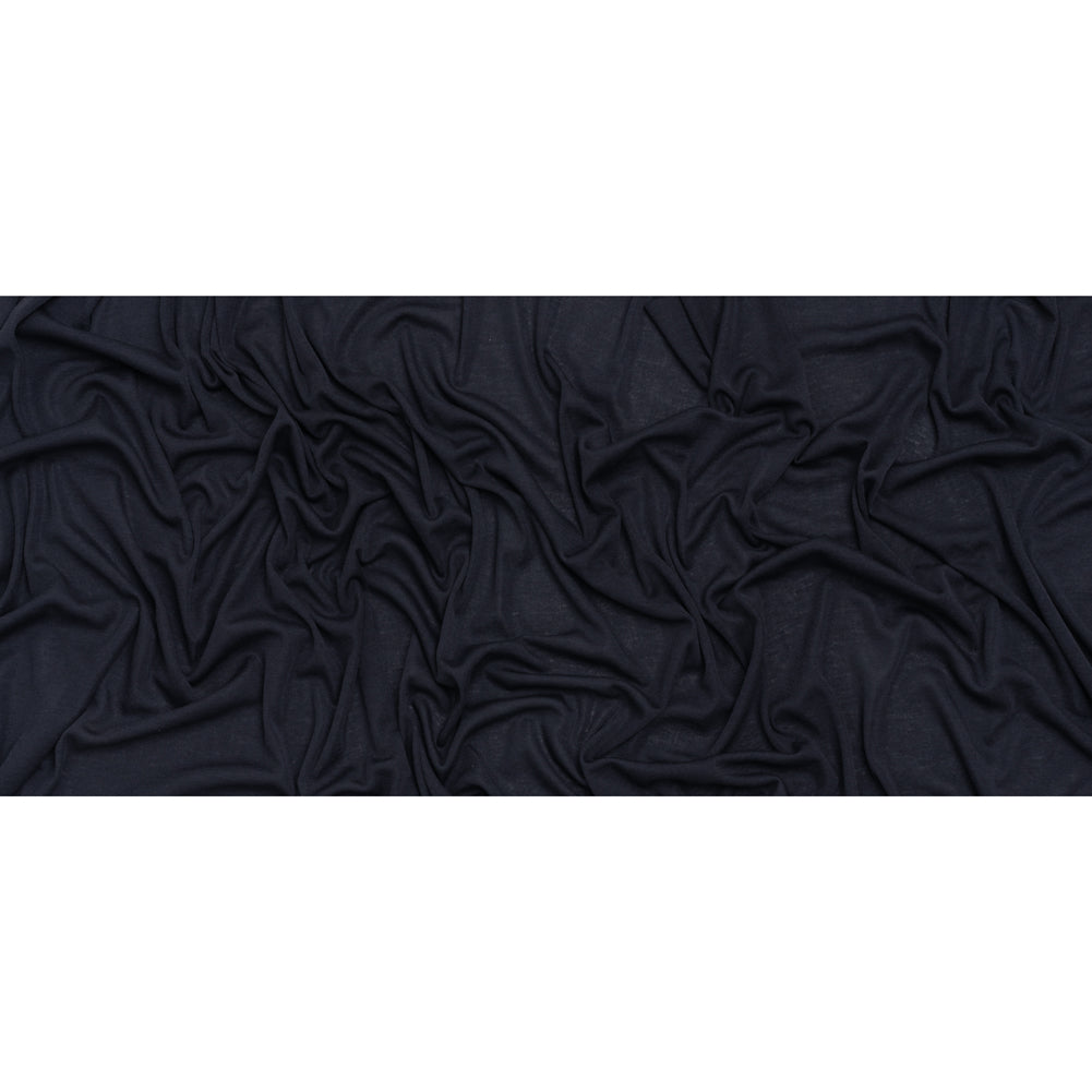 Polyester 1x1 Rib Knit - Navy Blue - Deadstock