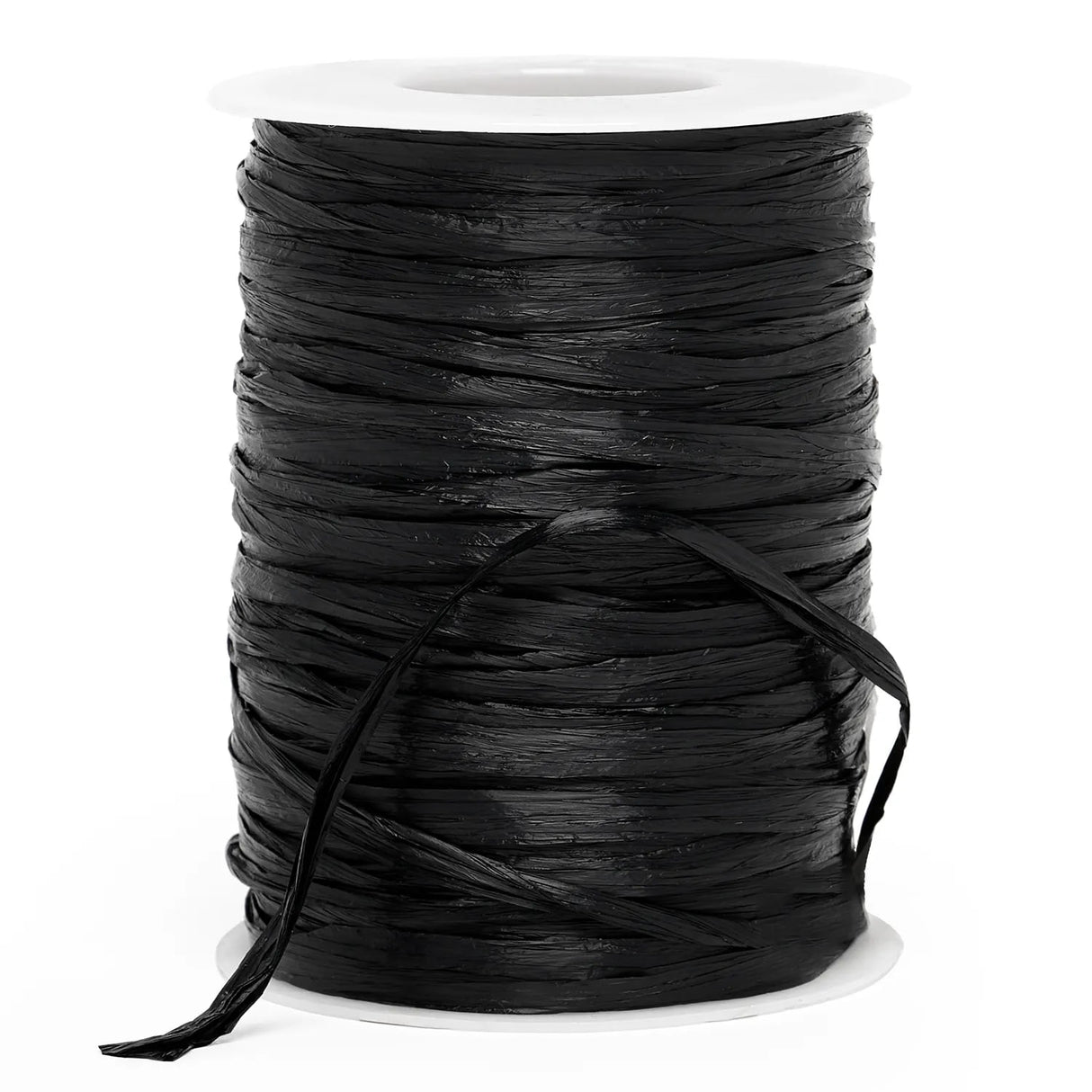 Colored Matte Raffia Ribbon 1/4 '' X 100 yd Black Color 1 / roll