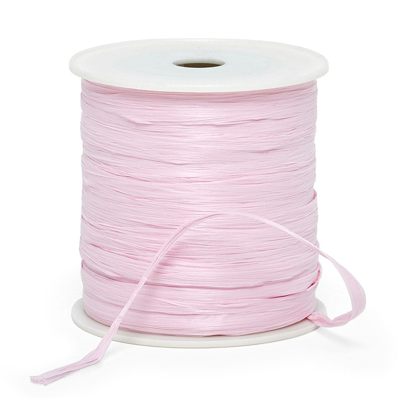 Colored Matte Raffia Ribbon 1/4 '' X 100 yd Pastel Pink Color 1 / roll
