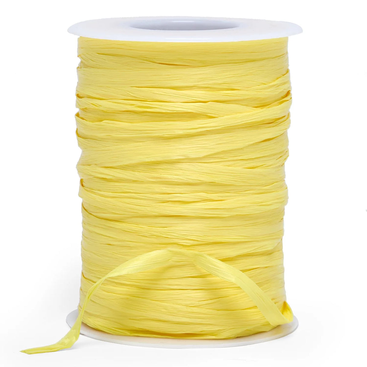 Colored Matte Raffia Ribbon 1/4 '' X 100 yd Yellow Color 1 / roll