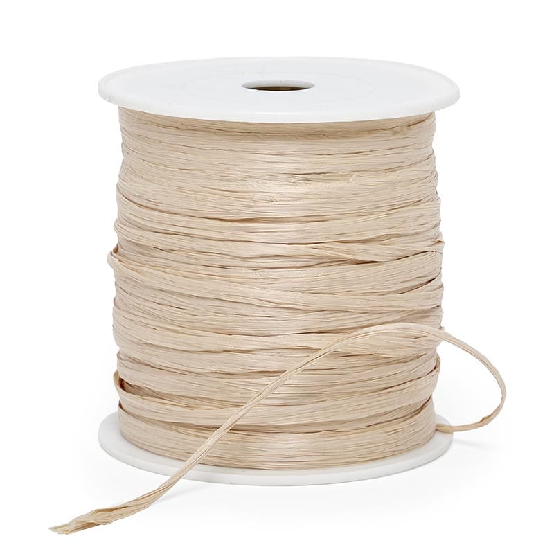 Colored Matte Raffia Ribbon 1/4 '' X 100 yd Oatmeal Color 1 / roll