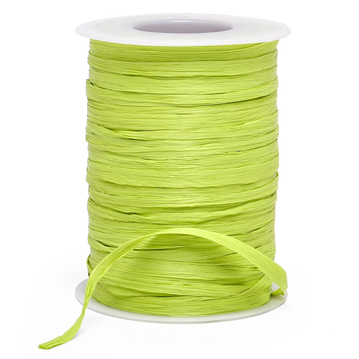 Colored Matte Raffia Ribbon 1/4 '' X 100 yd Lime Color 1 / roll