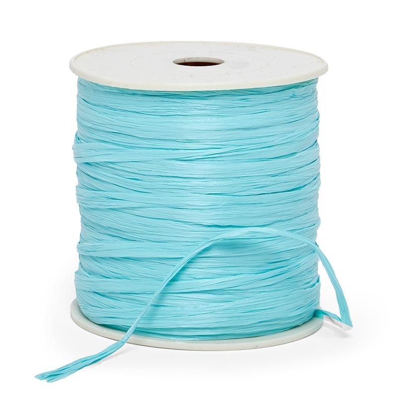 Colored Matte Raffia Ribbon 1/4 '' X 100 yd Aqua Color 1 / roll
