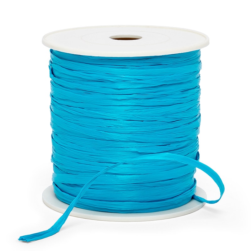 Colored Matte Raffia Ribbon 1/4 '' X 100 yd Turquoise Color 1 / roll
