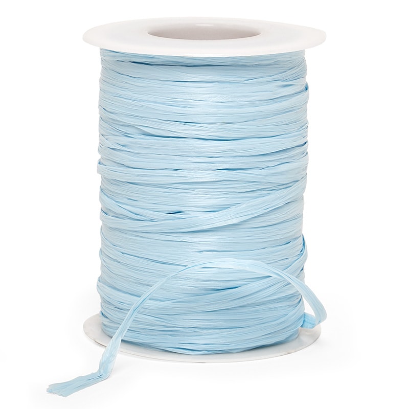 Colored Matte Raffia Ribbon 1/4 '' X 100 yd Pastel Blue Color 1 / roll