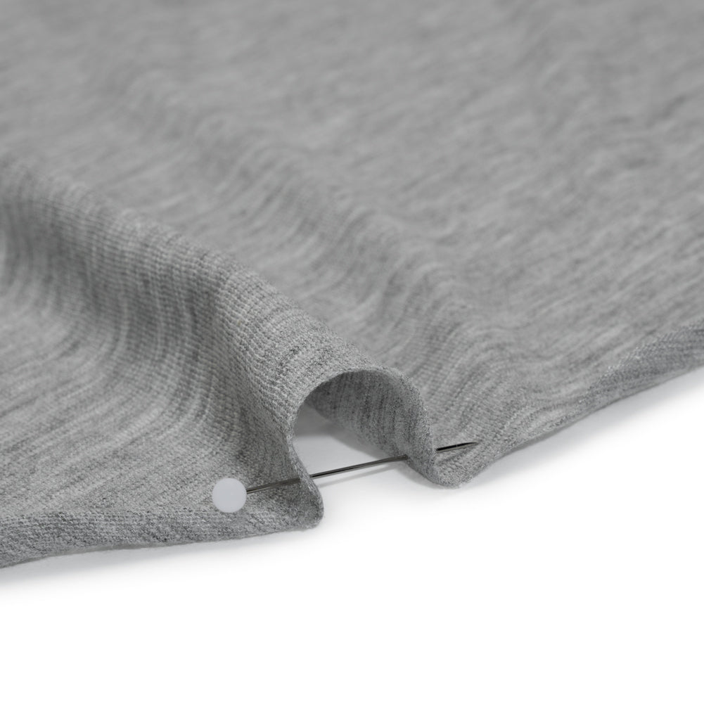 Lightweight Modal, Polyester and Cotton Jersey - Heathered Gray - Deadstock