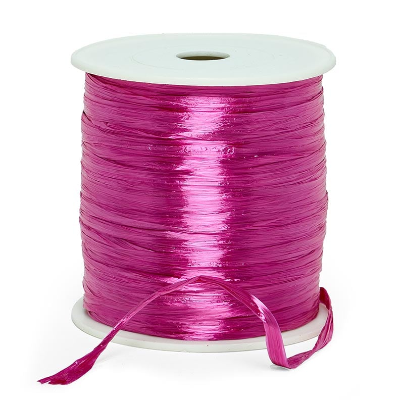 Colored Pearlized Raffia Ribbon 1/4 '' X 100 yd Azalea Color 1 / roll