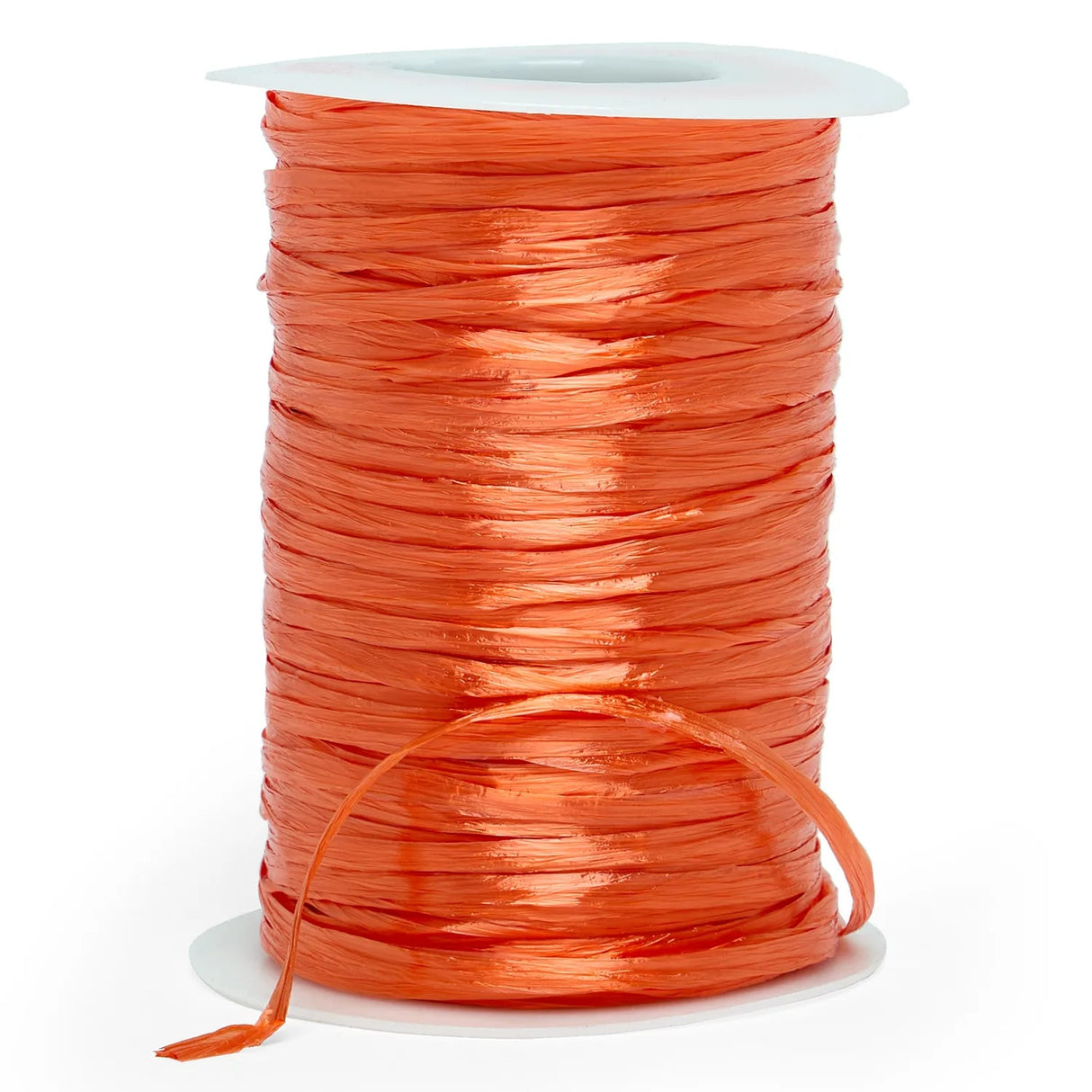 Colored Pearlized Raffia Ribbon 1/4 '' X 100 yd Orange Color 1 / roll