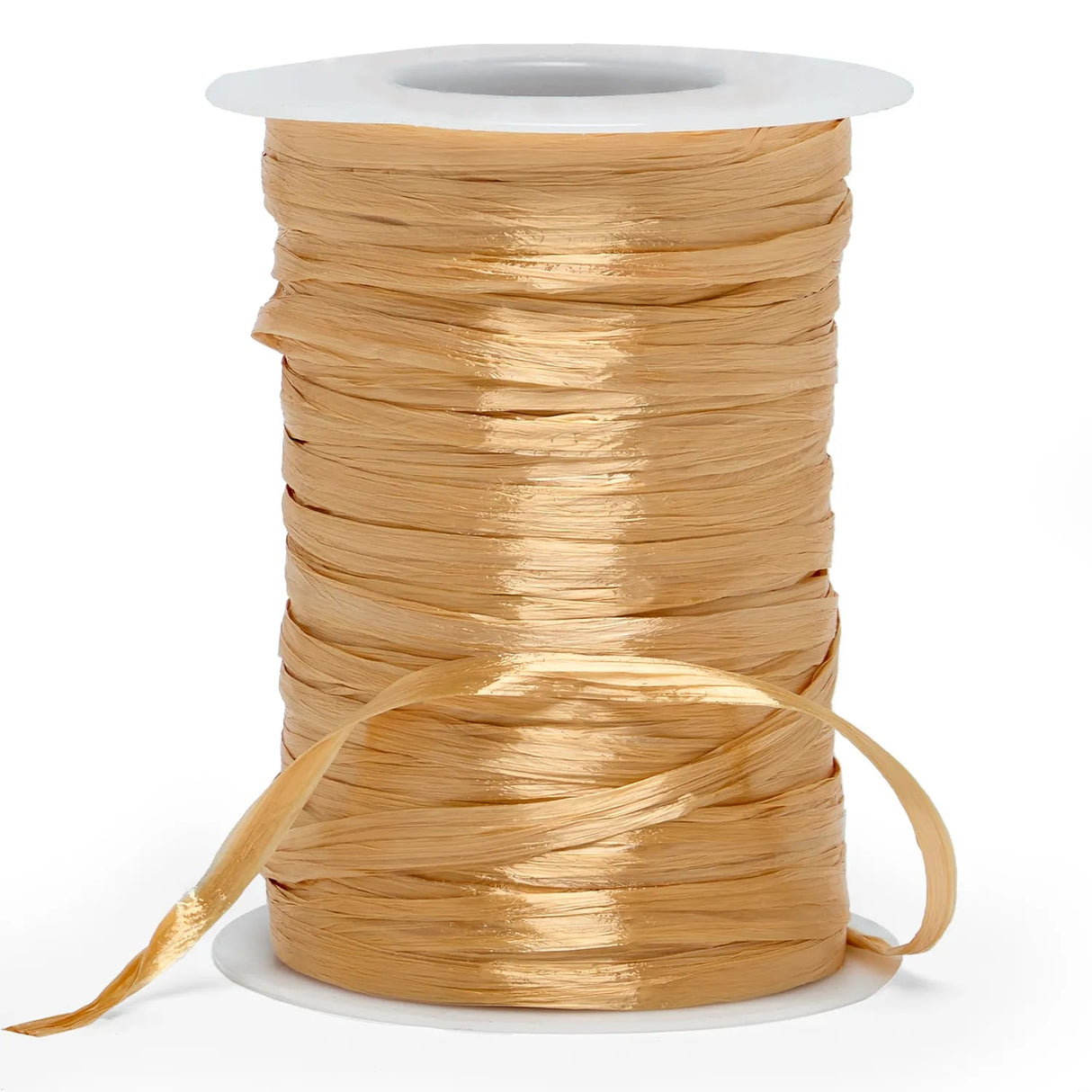 Colored Pearlized Raffia Ribbon 1/4 '' X 100 yd Gold Color 1 / roll