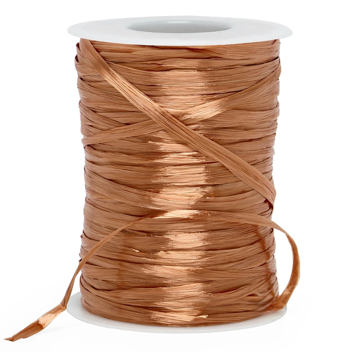 Colored Pearlized Raffia Ribbon 1/4 '' X 100 yd Copper Color 1 / roll