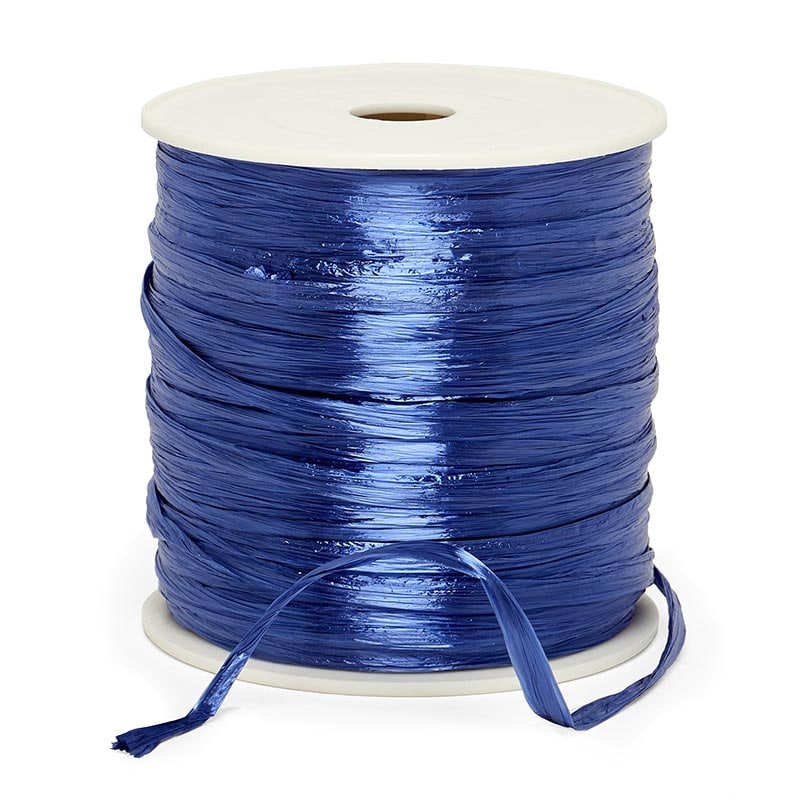 Colored Pearlized Raffia Ribbon 1/4 '' X 100 yd Royal Blue Color 1 / roll