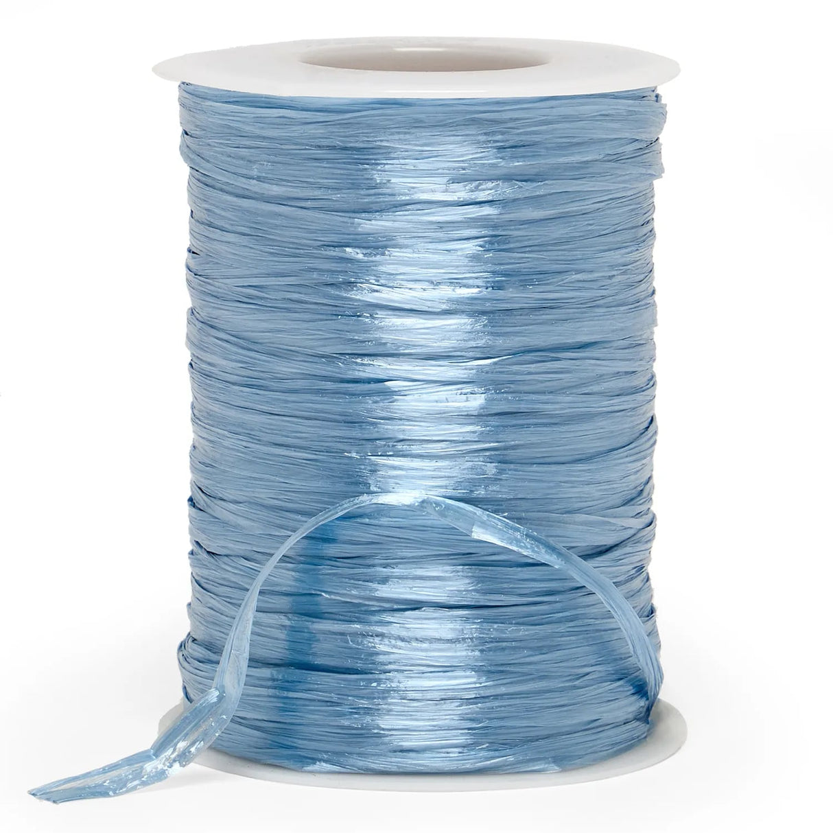 Colored Pearlized Raffia Ribbon 1/4 '' X 100 yd Pastel Blue Color 1 / roll