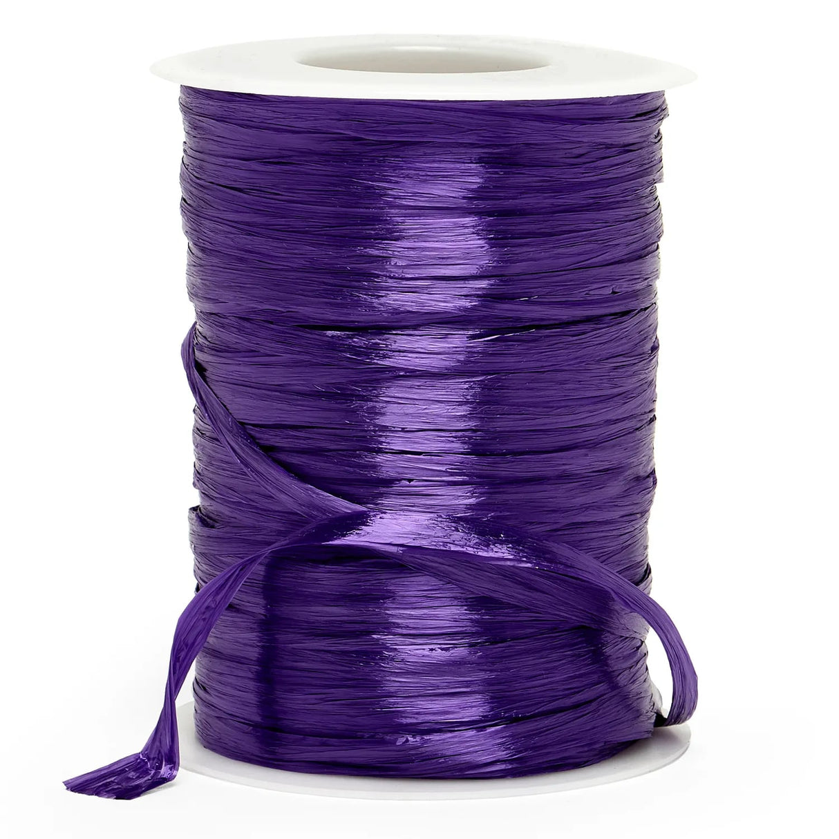 Colored Pearlized Raffia Ribbon 1/4 '' X 100 yd Purple Color 1 / roll