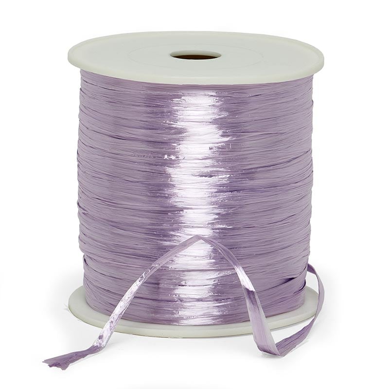 Colored Pearlized Raffia Ribbon 1/4 '' X 100 yd Orchid Color 1 / roll