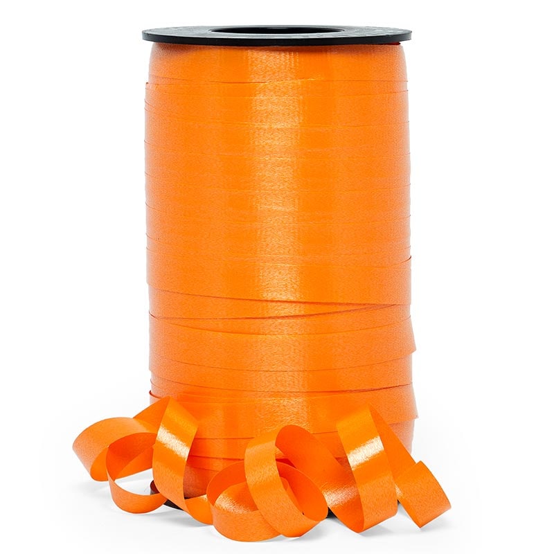 Premium Crimped Curling Ribbon 3/8 '' X 250 yd Orange Color 1 / roll