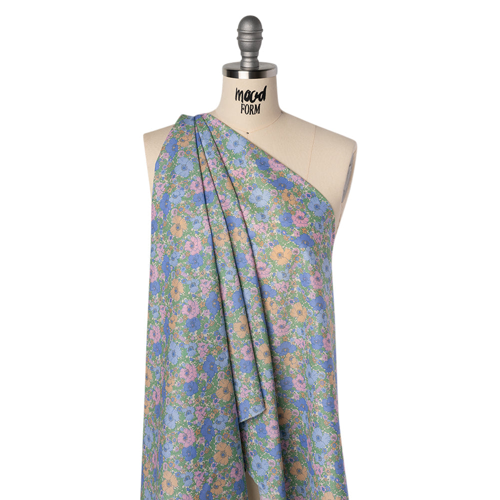 Liberty Fabrics Tana Lawn® - Meadow Song Multi Pastel - Light Blue, Baby Pink and Soft Green Flower Field