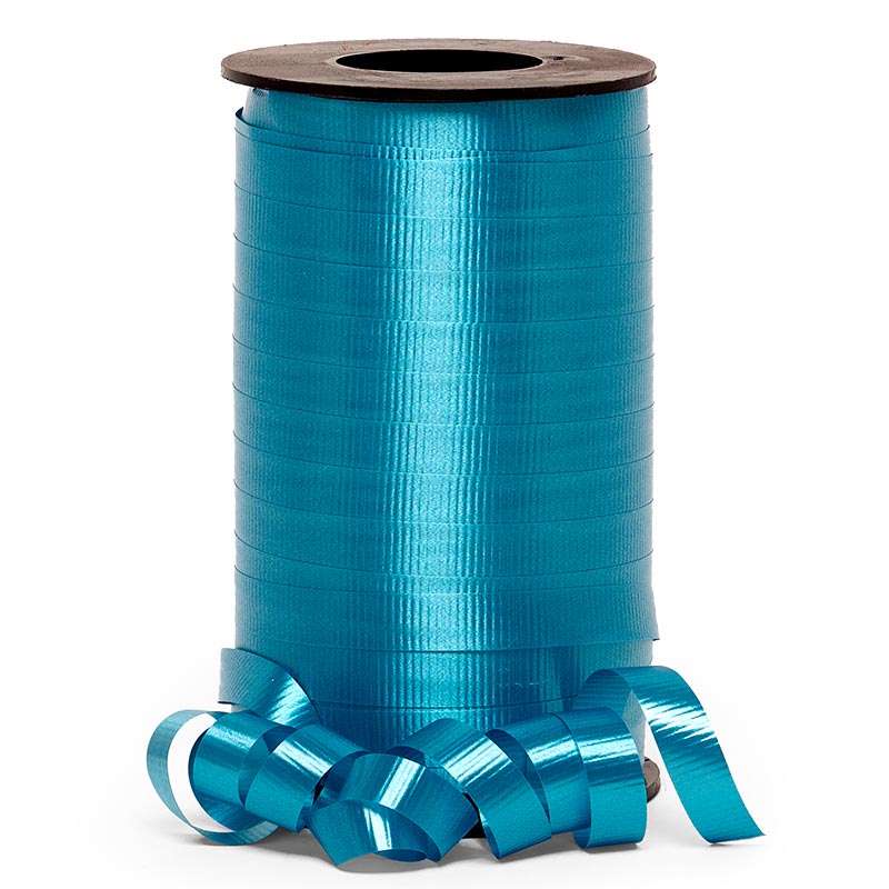 Premium Crimped Curling Ribbon 3/8 '' X 250 yd Turquoise Color 1 / roll